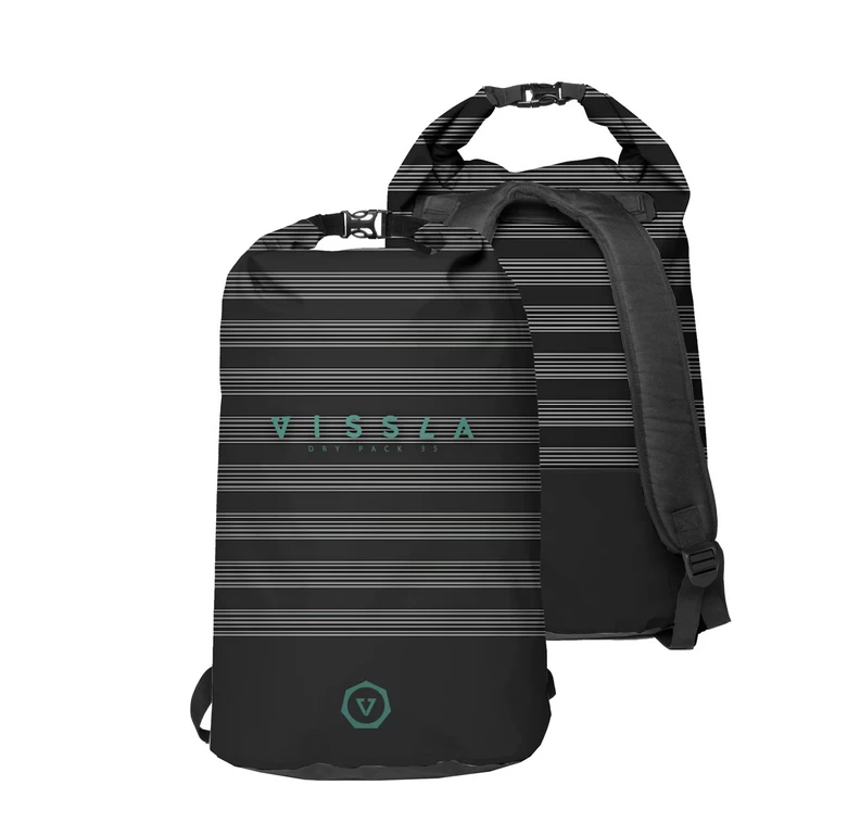 Vissla 7 Seas 35L Dry Backpack Black Stripe 3 Vissla 7 Seas 35L Dry Backpack Black Stripe