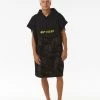 Rip Curl Combo Hooded Towel Poncho Black / Lime
