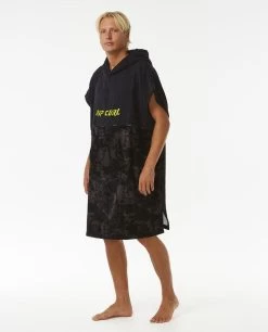 Rip Curl Combo Hooded Towel Poncho Black / Lime 10 Rip Curl Combo Hooded Towel Poncho Black / Lime -Surf Gear Verkauf combo hooded towel blk lim3