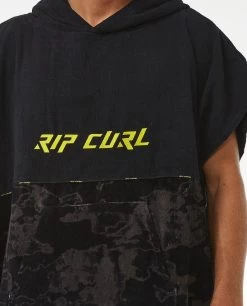 Rip Curl Combo Hooded Towel Poncho Black / Lime 12 Rip Curl Combo Hooded Towel Poncho Black / Lime -Surf Gear Verkauf combo hooded towel blk lim5