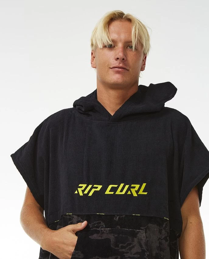 Rip Curl Combo Hooded Towel Poncho Black / Lime 8 Rip Curl Combo Hooded Towel Poncho Black / Lime – Bild 6