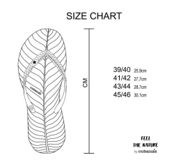 Cubanas THE NATURE Sandals Black -Surf Gear Verkauf naturesizechart